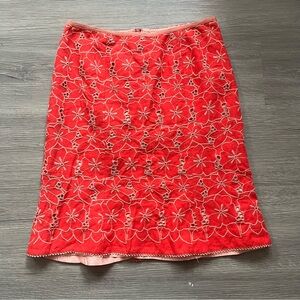 Nanette Lepore Pink Floral Pencil Skirt